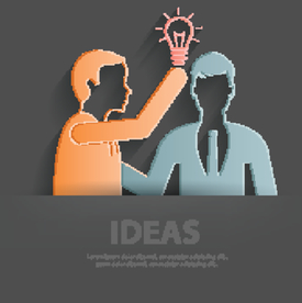 人物剪影素材商务精英背景卡通