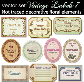 时尚贴纸卡通素材欧式国外古边框