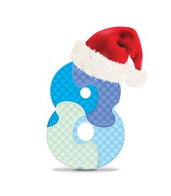 时尚卡通数字8八字设计艺术字