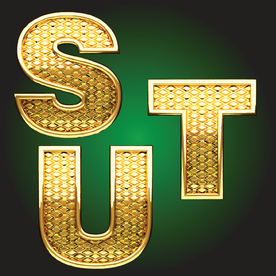 黄金字体金属艺术字设计金色素材