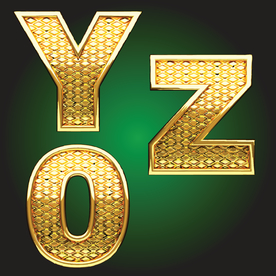 黄金字体金属艺术字设计金色素材