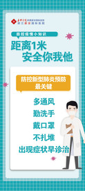 医院医生防疫疫情小贴士展架模版