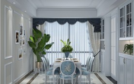 欧式 客餐厅 渲染图 三维 合