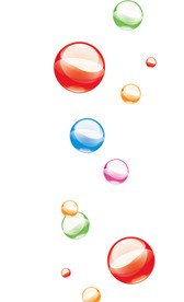彩色透明肥皂泡气泡水泡泡泡元素