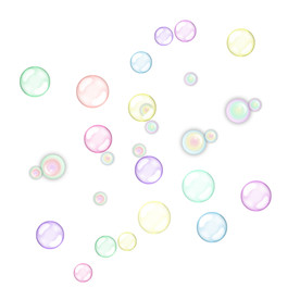 彩色透明肥皂泡气泡水泡泡泡元素