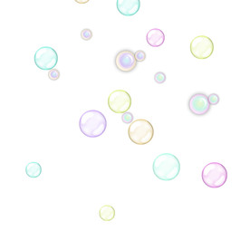 彩色透明肥皂泡气泡水泡泡泡元素