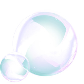 彩色透明肥皂泡气泡水泡泡泡元素