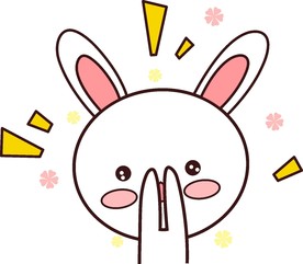 粉嫩可爱小兔子表情包惊讶