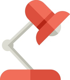 暑假毕业季台灯卡通矢量图