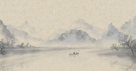 仿古山水画