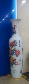 富贵吉祥牡丹图大型陶瓷花瓶