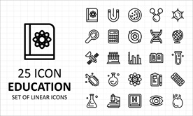 教育科学实验icon图表设计