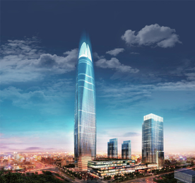 城市建筑仰拍