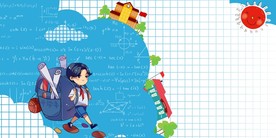 卡通开学季寒假招生教育培训背景