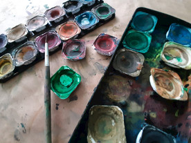 颜色 画笔 画 漆 艺术家