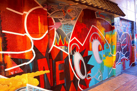 艺术 街 东京 日本 涂鸦