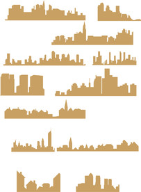 建筑剪影矢量图