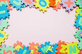 儿童积木英语学习背景图片