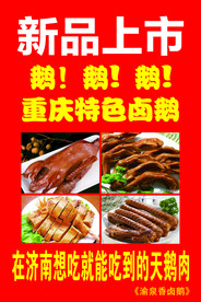新品上市  卤鹅海报