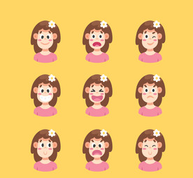 创意表情女子头像