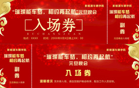 新能源 入场券 红色晚会券