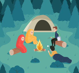 户外 夜晚 野营 野外过夜