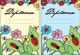 儿童画幼儿园手绘卡通证书模板