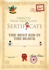 儿童画幼儿园手绘卡通证书模板