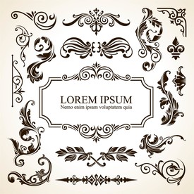 欧式花纹 欧式边框 欧式花边