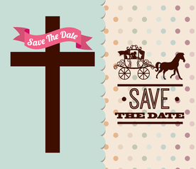 情侣卡通小人心形设计背景爱心