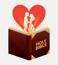 情侣卡通小人心形设计背景爱心