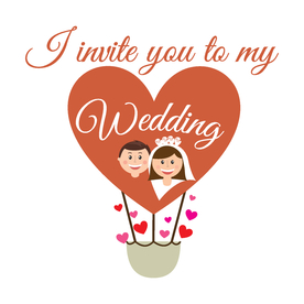 情侣卡通小人心形设计背景爱心