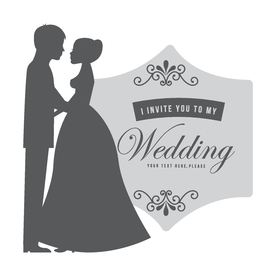 情侣卡通小人心形设计背景爱心