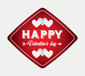 情人节标题方框LOGO商标设计