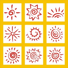 矢量卡通太阳