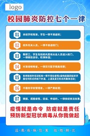 校园防疫情海报 七个一律