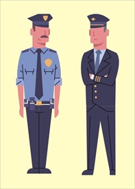矢量警察卡通人物