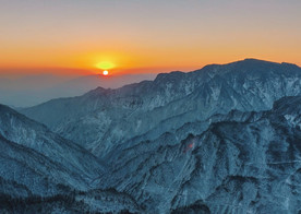 落山红日
