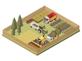 护栏农场立体平面图