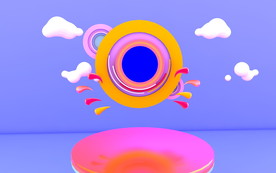 C4D立体展示场景元素