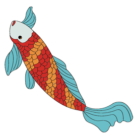 鲤鱼矢量元素