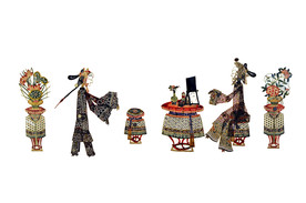 皮影戏《巧梳妆》人物场景