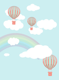 卡通热气球