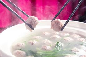 青菜牛肉丸子汤