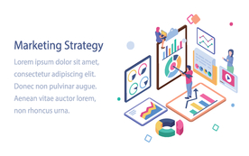 办公场景创意插画