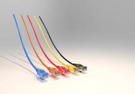 多色网线 网线渲染图 彩色网线