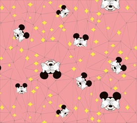 粉底星星米奇无缝印花背景