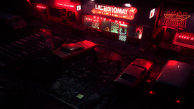 城市夜景灯光汽车背景