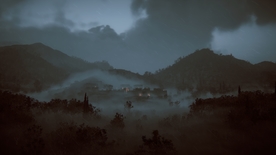 彩色群山插画森林动漫背景