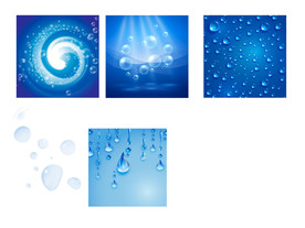 水 水滴  精油 素材